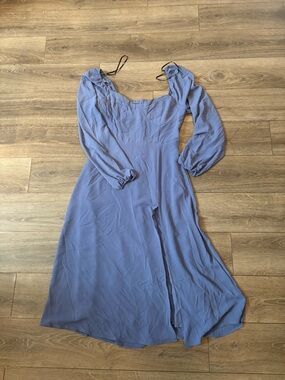 Forever 21 Lavender Blue Long Sleeve Midi Dress